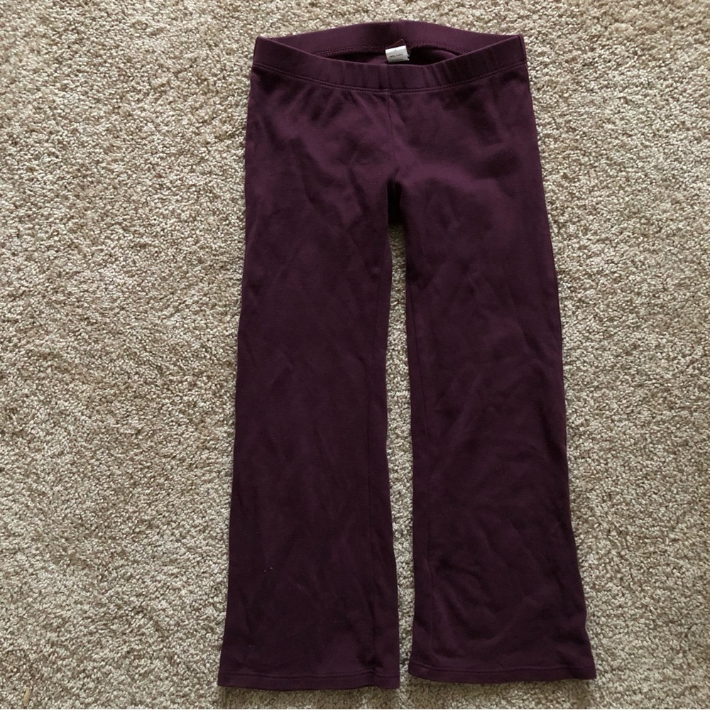 Tea Collection Bootcut Legging Pants maroon burgundy Cotton Size 5 girls